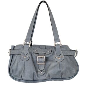 Longchamp Vintage Idole Blue Leather Shoulder Bag